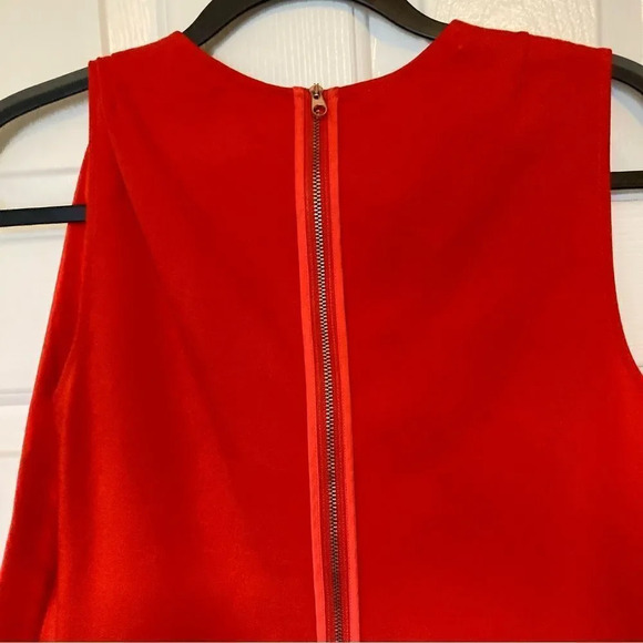 TED BAKER Red Orange Asymmetric Dress Size 2 US Size 6 - Picture 6 of 7